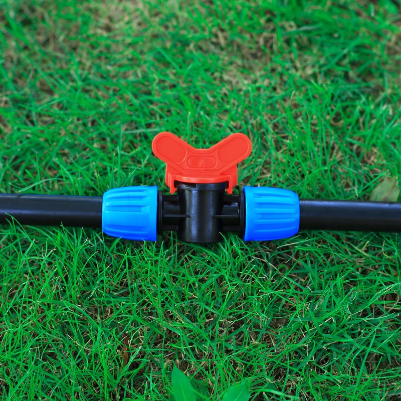 FULAIERGD 1/2 Tubing Drip Irrigation Switch Valve With Locked,Drip Irrigation Fittings For 1/2 Inch Irrigation Tubing(OD 0.620 in.ID is 0.520. in) Valve,(6 Pcs Blue) - Image 5